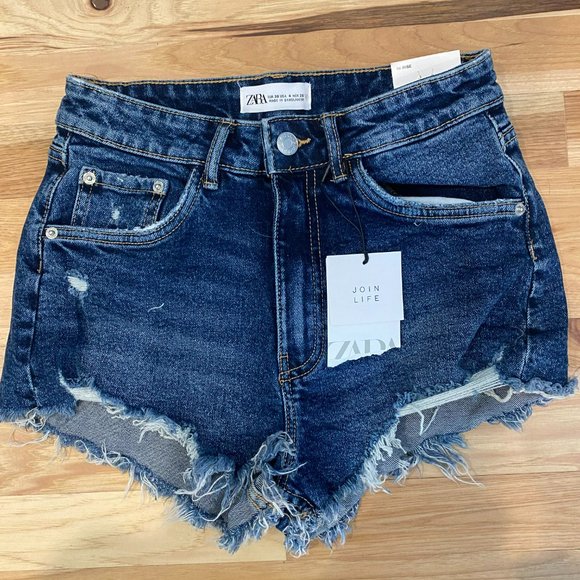 NWOT Hi-Rise ZARA Cut Off Shorts - Picture 1 of 7